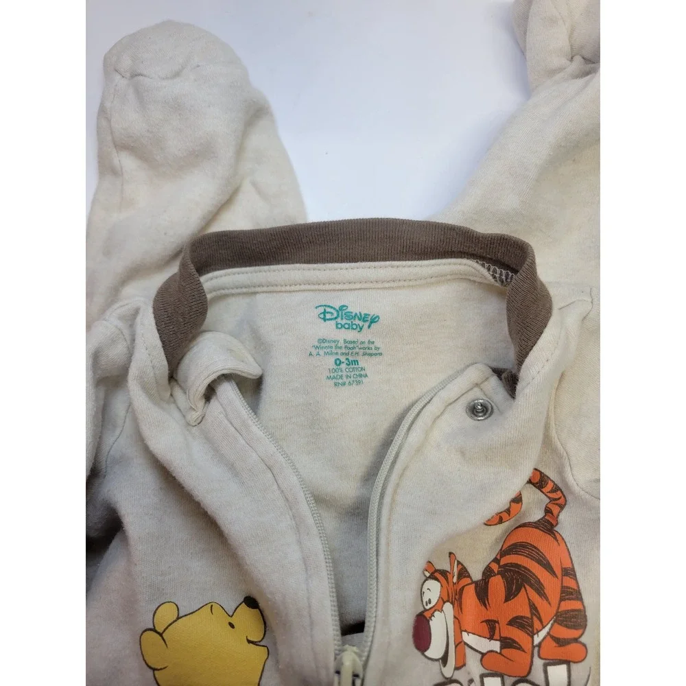 Disney Baby‎ Winnie the Pooh Tigger Footed Pajamas 0-3M Sleeper